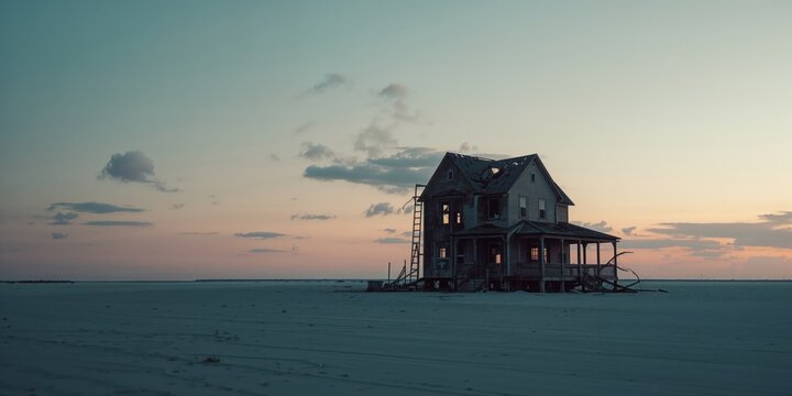 Residential destruction caused by Hurricane Ian on Fort Myers Beach, Florida, highlighting disaster recovery efforts