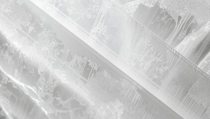 White diagonal textile with structured pattern serving as a wall covering or wallpaper backdrop, World Textile Day