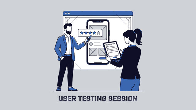 User Testing Session with Mobile App Interface.