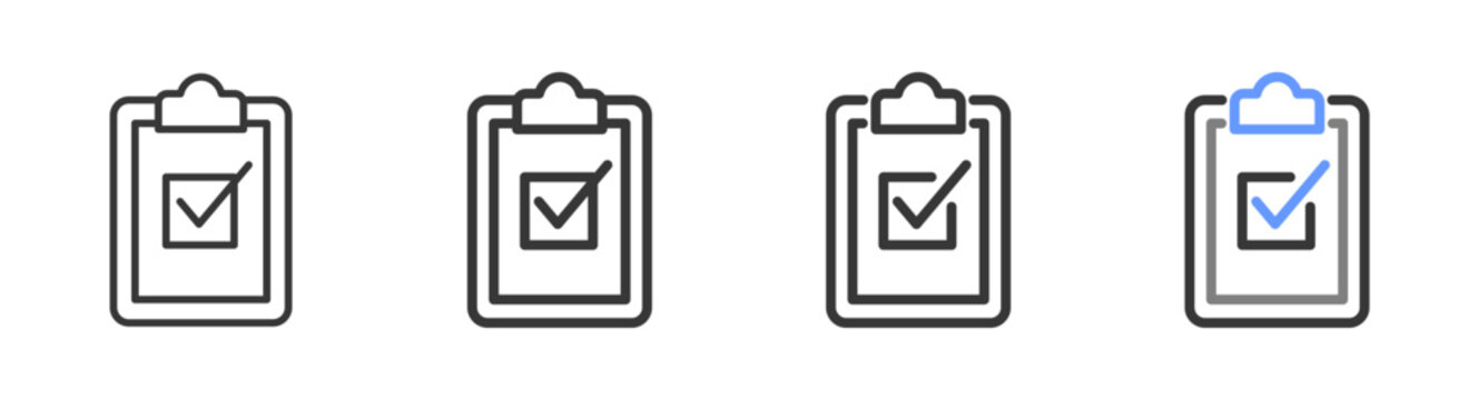 The Ultimate task Styles with Variations Line of icon set vector illustration