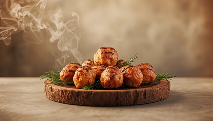 Meatballs being grilled on open flame, focusing on healthful cooking techniques, World Meatless Day