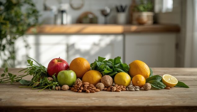 Assortment of natural products aimed at nourishing the thyroid gland, emphasizing health benefits