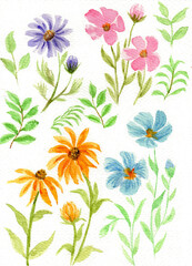 clip art flowers and leafs