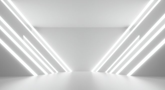 Abstract void background featuring bright, clean illumination. Infinite white studio space providing ample copy area for graphic design and presentation needs, wallpaper, seamless, pale