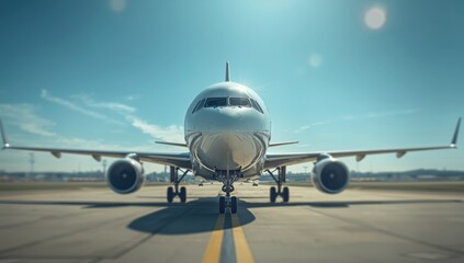 Fototapeta premium Passenger aircraft nose shot structural integrity and operational safety