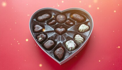 heart shaped chocolates:valentine gift box