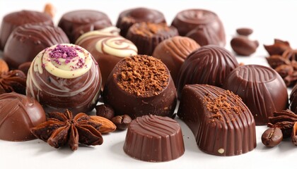 chocolate candies in a box