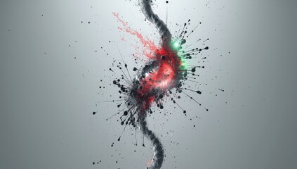 Medical visualization of DNA structures in the human genome, focusing on genetic sequencing techniques