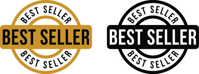 Obraz premium Best Seller Badge icon set. Bestseller Labels, Award Seals and Quality Guarantee Stamps.