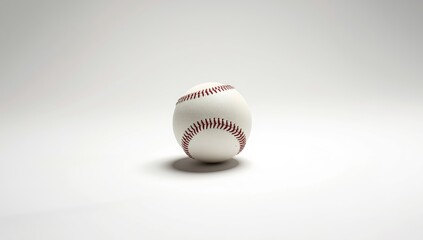 Baseball on a plain white backdrop designed for instructional materials and safety guidelines