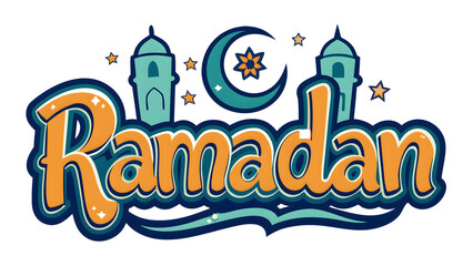 Elegant Ramadan Typography Design with Islamic Calligraphy & Festive Glow