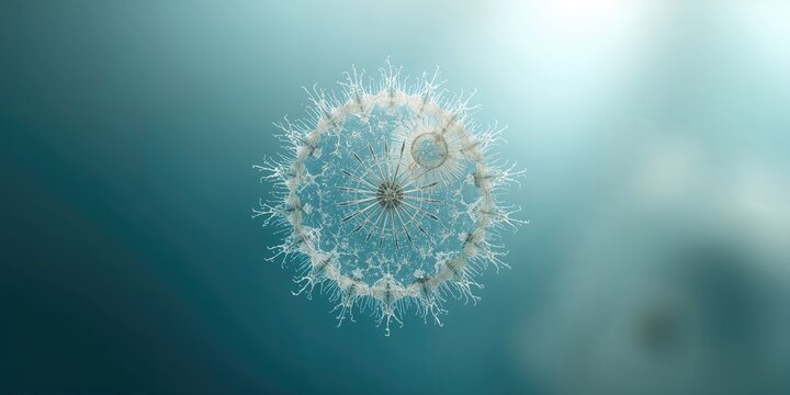 Marine diatom genus Bacteriastrum observed under 400x magnification, microscopic algae structures
