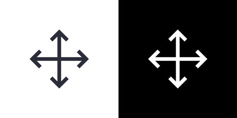 Movement icon concept with flat Black White Background. Vector illustration.