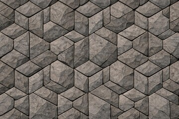 Shadowed geometric stone wall texture seamless for design and architectural backgrounds