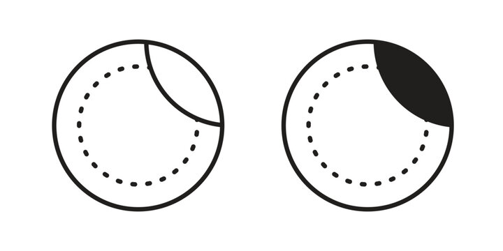 Sticker icon flat and stroke collection for ui ux work.