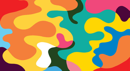 Abstract background with hand drawn doodle lines art, line art drawing with abstract shape, abstract color background vector  for design, colorful abstract pattern on a background.