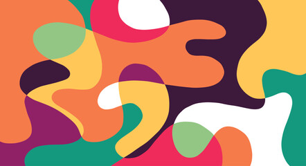 Abstract background with hand drawn doodle lines art, line art drawing with abstract shape, abstract color background vector  for design, colorful abstract pattern on a background.