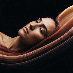 Intense energy flow creating a profound abstract field of layered color and deep vibrational texture, symbolizing emotional connection and movement, swirling, meditative, rendering