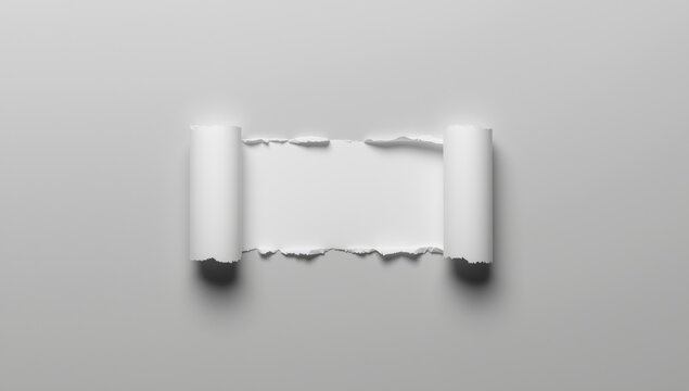 White torn paper layered on gray surface, suitable for editorial headers or visual storytelling