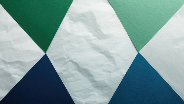 Closeup of abstract cardboard with geometric patterns and color gradients on a textured craft paper surface, suitable as a background for text or UI elements - Powered by Adobe