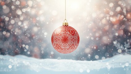 Artistic digital illustration of a Christmas ball with see-through design, holiday decor
