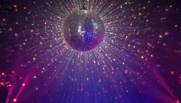 Reflective disco ball hanging at a bar, creating dynamic lighting effects for entertainment venues
