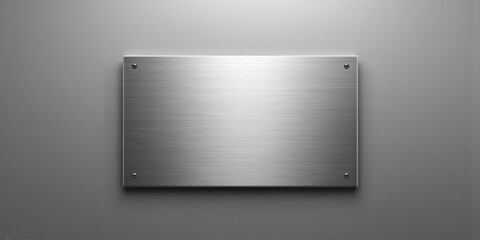 Stainless steel plate with textured surface used as a background for design layout, ideal for industrial or technical projects