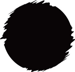 グリッチ風の円形フレーム　ブラック