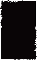 グリッチ風の長方形フレーム　ブラック