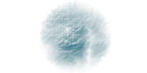 Blue Green Crumpled Plastic Texture Circle, Abstract Organic Shape with Macro Detail Isolated on White for Web and Print Design