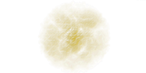 Abstract Golden Yellow Textured Shape with Crumpled Effect, Organic Circular Element Isolated on White for Branding and Social Media