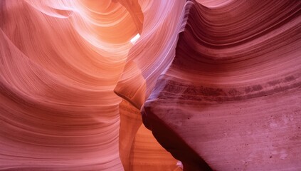 Obraz premium Lower Antelope Canyon in Navajo Tribal Park, Page Arizona, USA used for erosion process study