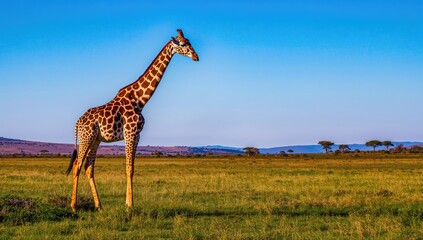 Giraffe's face and neck in detail highlighting natural patterns, ideal for animal habitat visuals