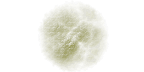 Beige Crumpled Plastic Texture with Organic Circular Shape and Soft Glow on White Background