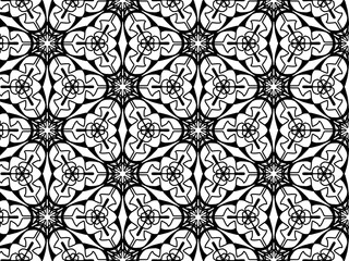 Modern abstract pattern in classic black and white.