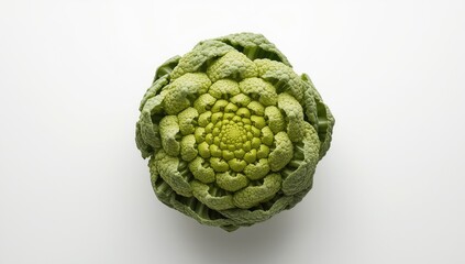 Fototapeta premium Broccoli cabbage or Cauliflower displayed on white background with clipping path, used in editorial header designs