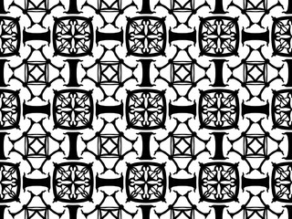 Geometric decorative design with a repeating structure.