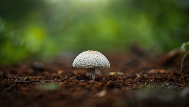 Image of a palm mushroom, a nutrient-rich wild fungus for food preparation