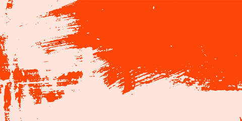 Red rusty panel background with white brush strokes - Weathered metal board in autumn colors in modern grunge style. eps 10