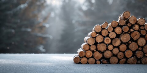 Stack of firewood ready for winter, storage safety and organization practices