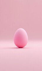 Easter egg close-up on a pink background