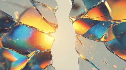 Abstract Broken Glass Fragmentation