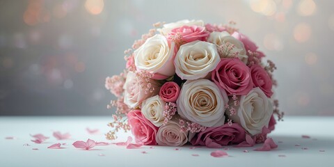 Vibrant romantic flower bouquet with diverse blooms, ideal for event decoration or gifting