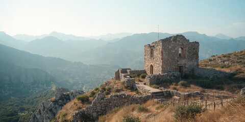 Historical necropolis featuring stone structures, focused on cultural heritage conservation