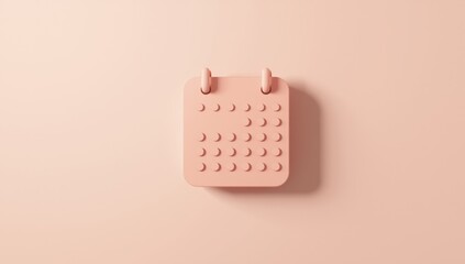 Solid style calendar icon used as a background element for interface design, UI backdrop