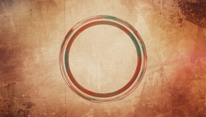 Creative wall art displaying a textured geometric pattern and oil sketch circle, serving as an artistic layout backdrop