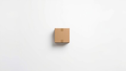 Fototapeta premium Single open cardboard box isolated on white background, highlighting simple packaging or storage containers