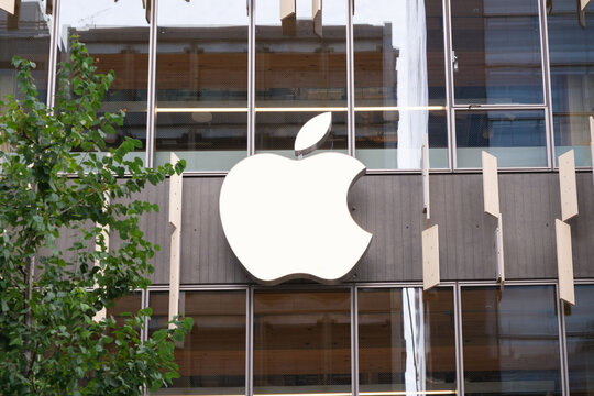 Apple Store exterior in Ginza showcasing modern design and iconic logo on stylish facade