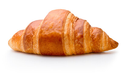 Fresh croissant isolated on white background