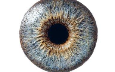 Realistic eye emoji design with detailed iris structure conveying perception awareness and clarity isolated on transparent background PNG